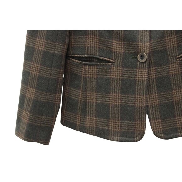 Talbots Blazer Jacket Size 6 Plaid Classic Preppy Career Business Academia Wool - Picture 5 of 13